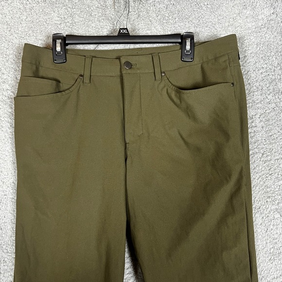 Lululemon ABC Pants Mens 34 Olive Green Slim Fit Jogger Casual Athleisure Office - Picture 3 of 9